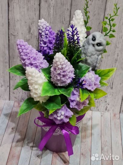 Букеты сирени и роз. Мыльные цветы