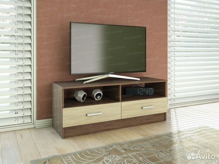 Тумба Ясень шимо тёмный/шимо светлый