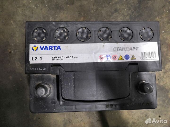 Аккумулятор автомобильный 55ah