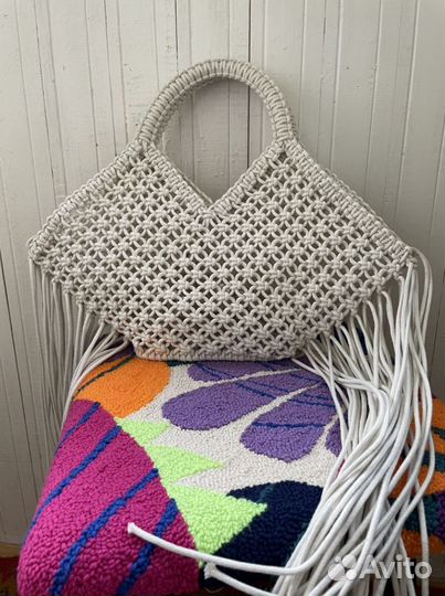 Сумка макраме мини