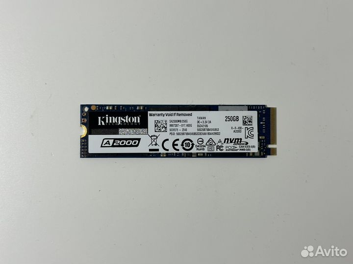 Ssd m2 nvme 250gb kingston a2000