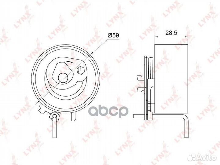 Ролик натяжной ремня грм PB1167 lynxauto
