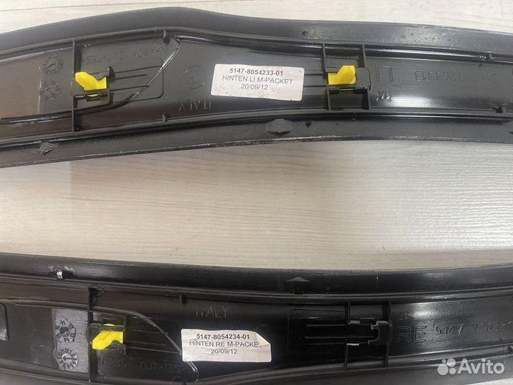 Внутренние накладки на пороги задние BMW F30 51478