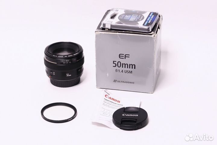 Объектив Canon EF 50mm f 1 4 USM + UV фильтр