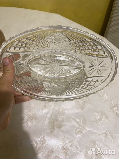 Блюдо хрустальное СССР