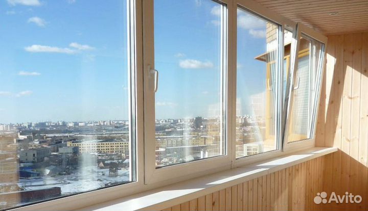 Остекление балконов и лоджий в рассрочку F7119