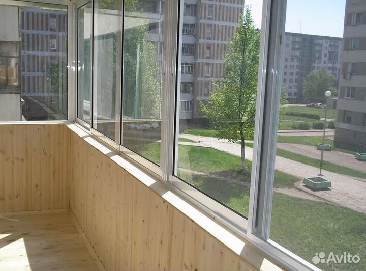 Остекление холодное с обшивкой