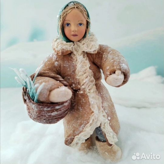 Ватная игрушка ручной работы, игрушка из ваты