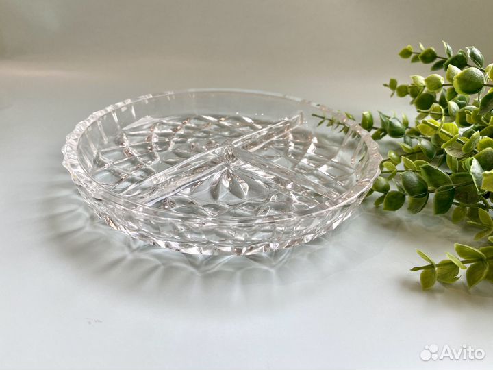 Хрустальная менажница СССР