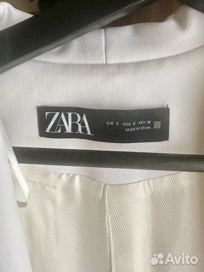 Пиджак Zara, белый, размер S