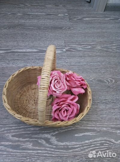 Корзина из бумажной лозы