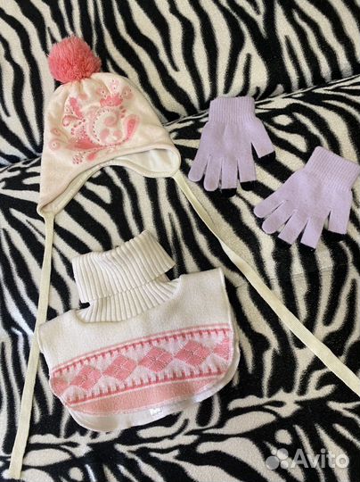 Шапка, снуд, перчатки на осень