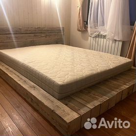 Кровать из бруса чертежами: в деревенском стиле