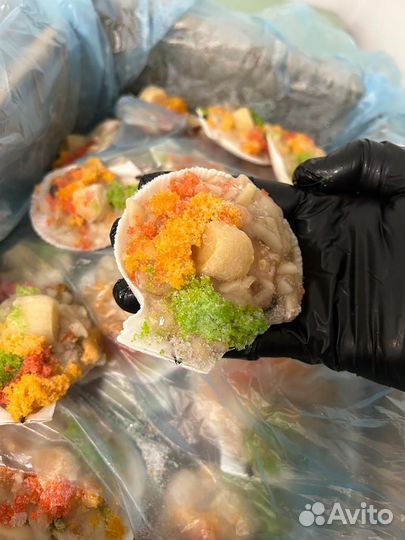 Морской гребешок в ассортименте