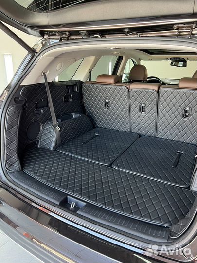 3D Ковры в багажник из экокожи класса Люкс