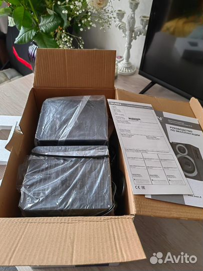 Колонки sven SPS-619, черный-золотой