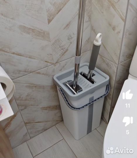 Швабра с отжимом, для собирания шерсти и волос