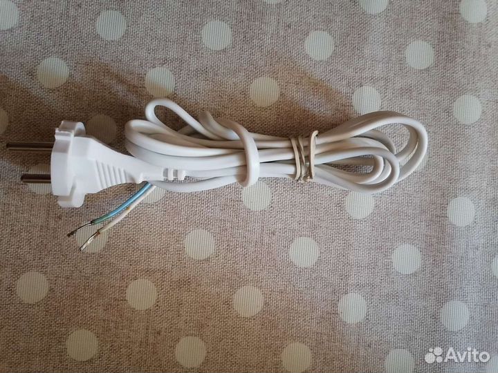 Шнур сетевой с вилкой, 1,6 м, шввп 2 х 0.5мм2