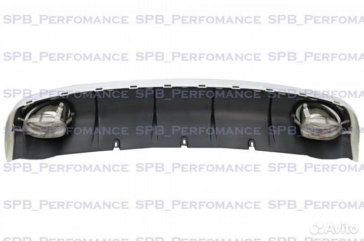 Audi A6 C7 дорестайлинг диффузор RS6 в сток бампер