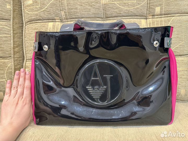 Сумка лаковая Armani jeans оригинал