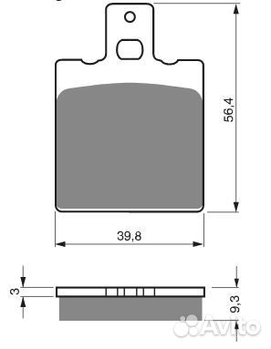 Тормозные колодки Gold-Fren 087 K5