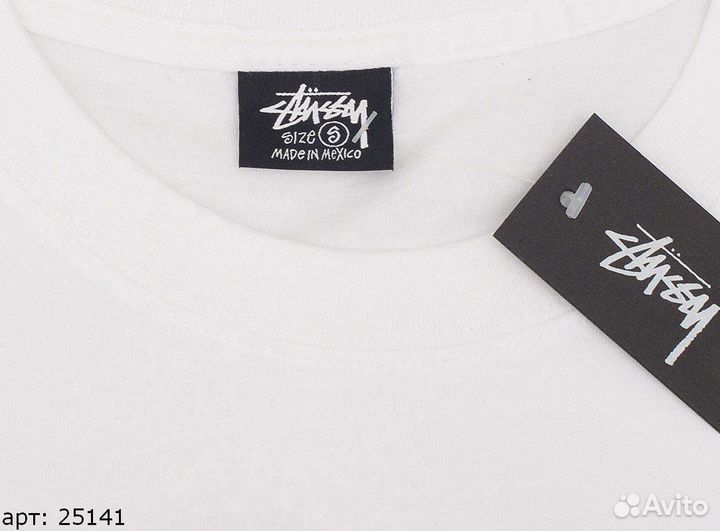 Футболка stussy violet flower Белая