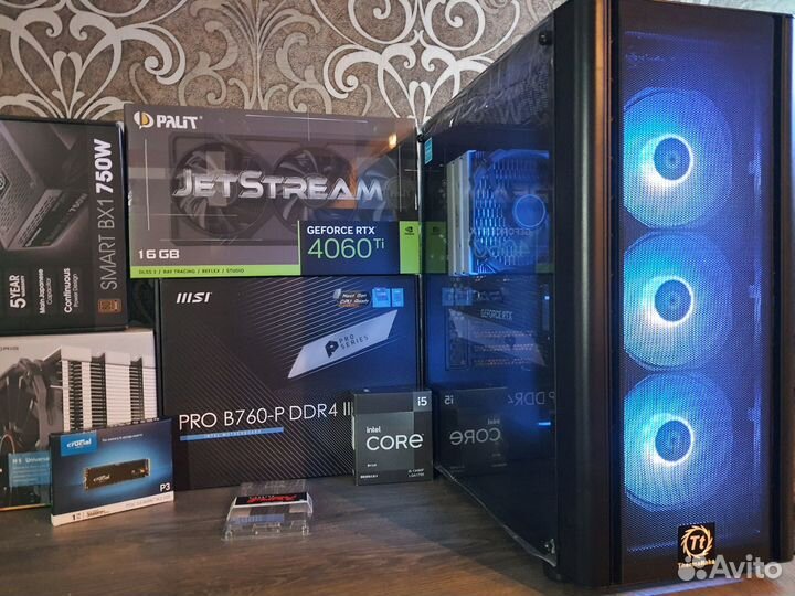 Новый RTX4060Ti16+Core i5 13490F в Themaltake V250