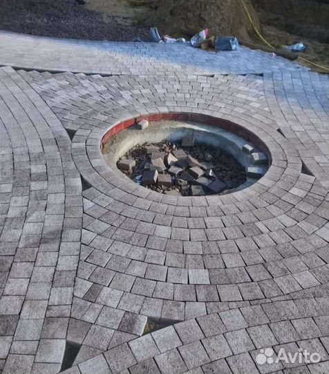 Укладка тротуарной плитки, бордюр брусчатка и.т