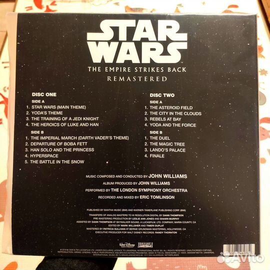 Саундтрек Star Wars - Empire strikes back, 2 lp