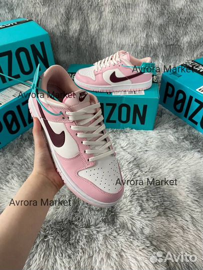 Nike Dunk Low Pink Оригинал Розовые