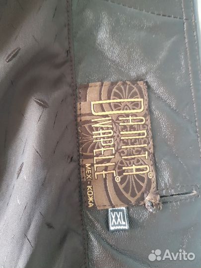 Кожаная куртка мужская 52 54 бу