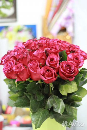 Цветы розы букет