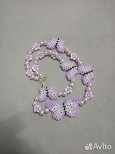Ожерелье чокер из бисера