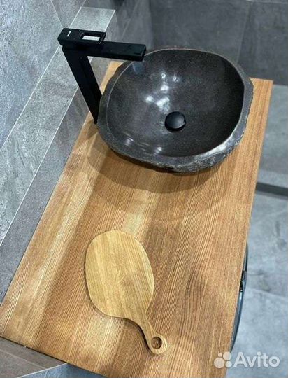 Тумба в ванную с водостойким покрытием из ясеня