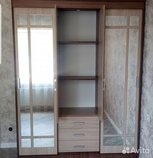 Шкаф-купе 170 см с зеркалом / Гарантия 12 мес