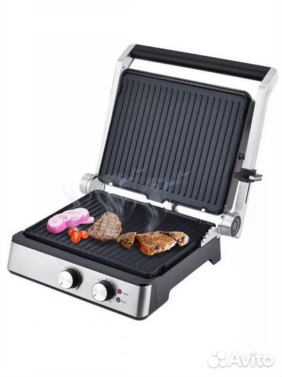Электрический гриль новый со сменными панелями