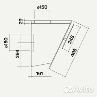 Вытяжка Falmec verso 55 white