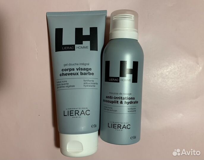 Мужской гель для душа и пена для бритья Lierac