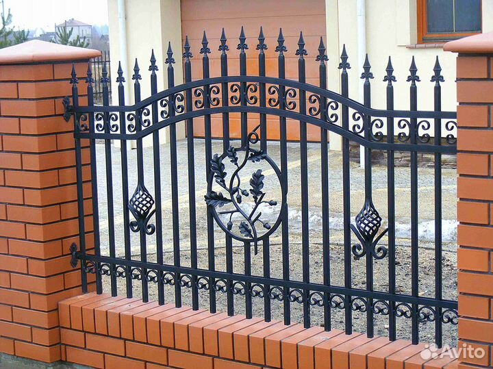 H2Заборы для дачи кованные 3Д под заказ 1метр/h2 p