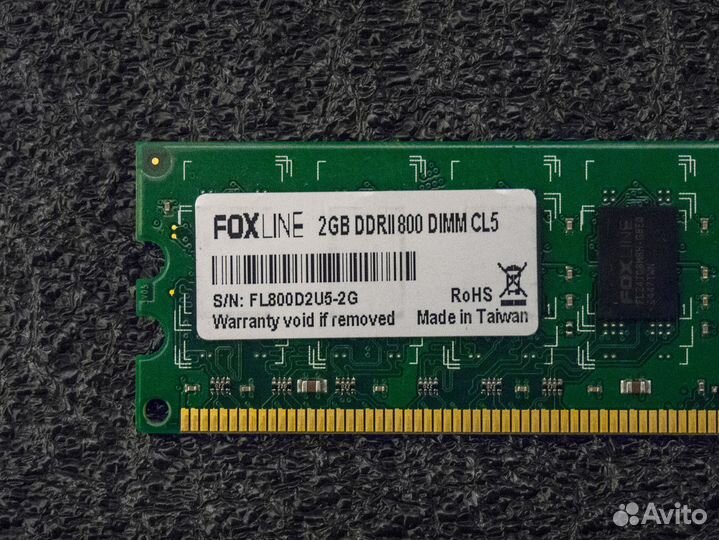 DDR2 2x2gb 800mhz 2rank CL5-5-5-18 Foxline