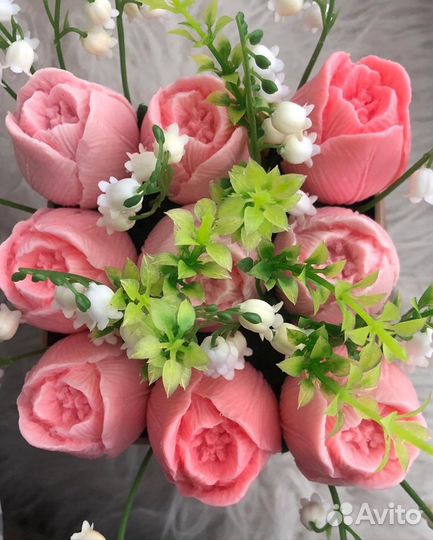 Букет из мыла тюльпаны