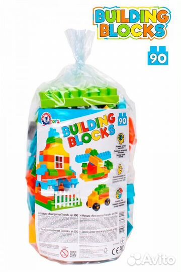 Конструктор из 90 деталей в пакете, 6542