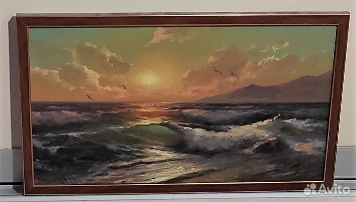 Морской пейзаж, масло, холст