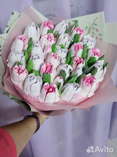 Букеты из зефира ручной работы