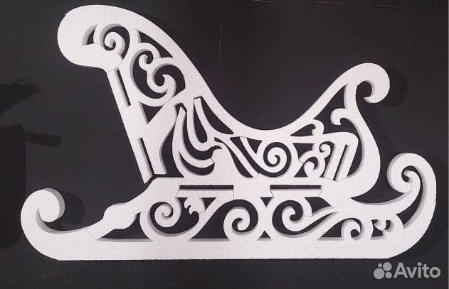 Новогодние украшение из пенопласта снежинки, олени