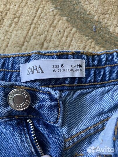 Джинсы Zara для девочки 6 лет