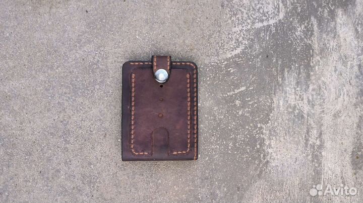 Мужской бумажник из натуральной кожи ручной труд