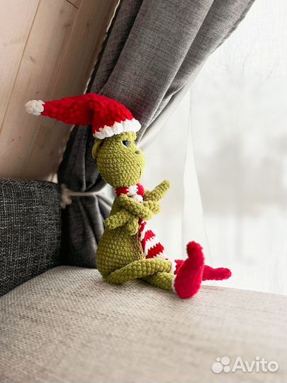 Гринч вязаный игрушка