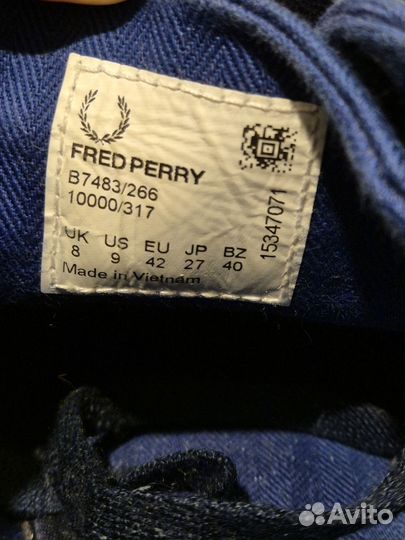 Мужские кеды Fred Perry, рр. 42