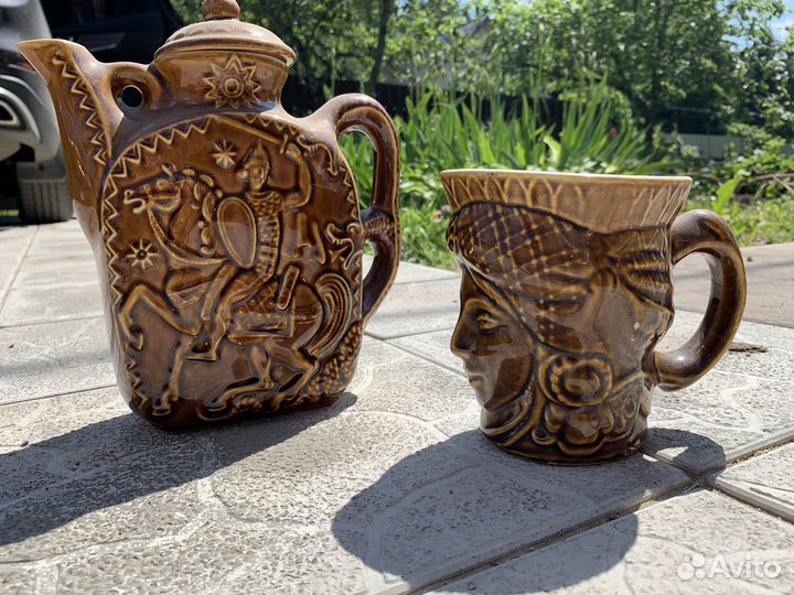 Чайник и чашка СССР керамика